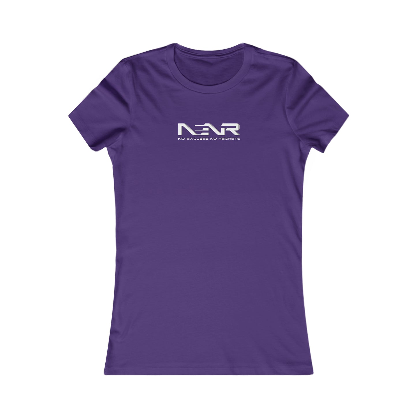 NO EXCUSES NO REGRETS ~ NENR WOMENS SLIM FIT T-SHIRT