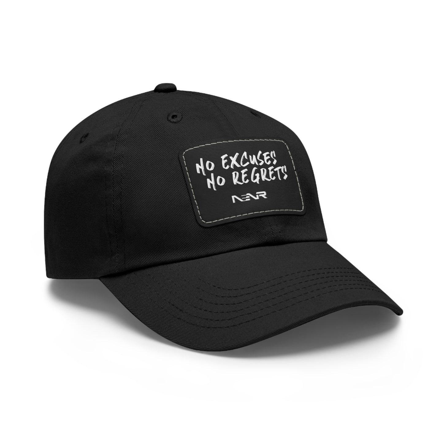 NO EXCUSES NO REGRETS CLASSIC ~ Leather Patch Hat