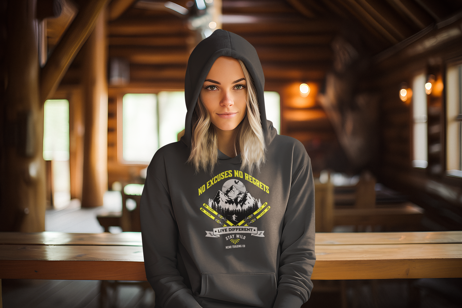 NO EXCUSES NO REGRETS ~ NENR ~ HIGHER ELEVATION HOODIE