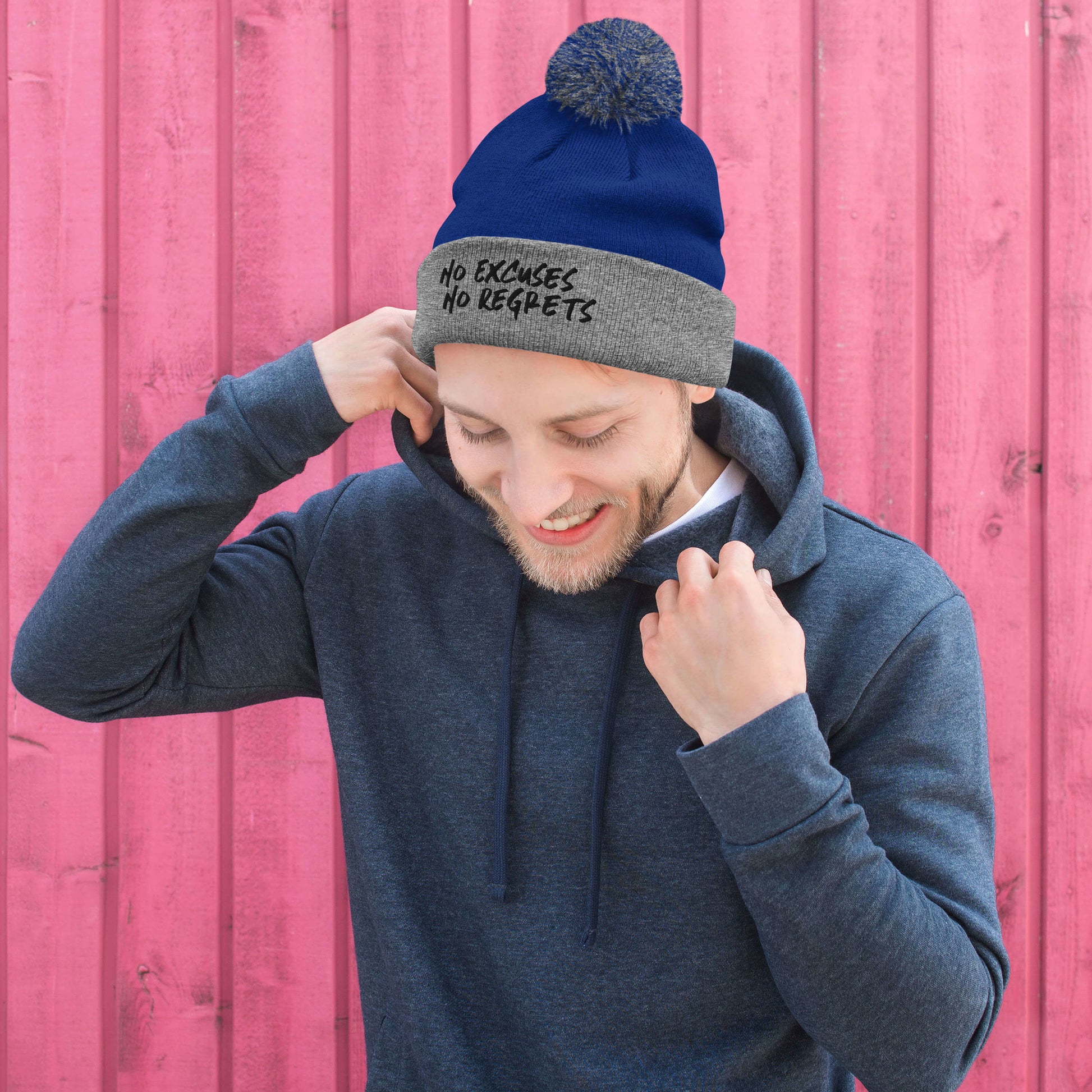 NO EXCUSES NO REGRETS ~ NENR EMBROIDERED BEANIE