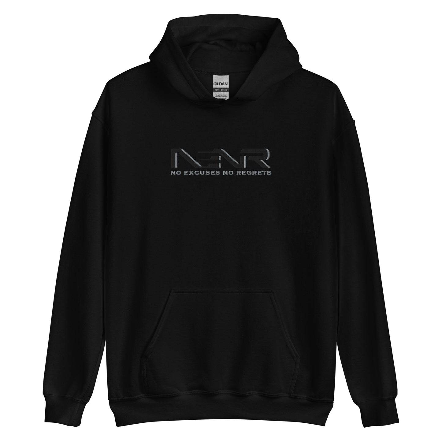 NO EXCUSES NO REGRETS ~ EMBROIDERED HOODIE