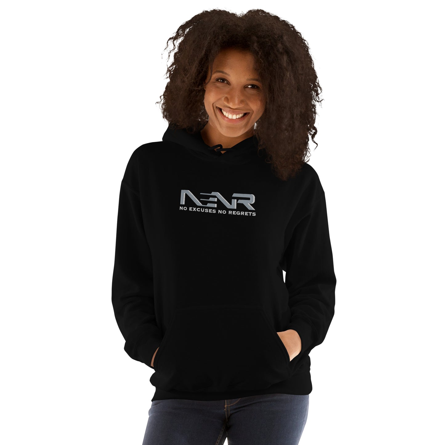 NO EXCUSES NO REGRETS ~ EMBROIDERED HOODIE