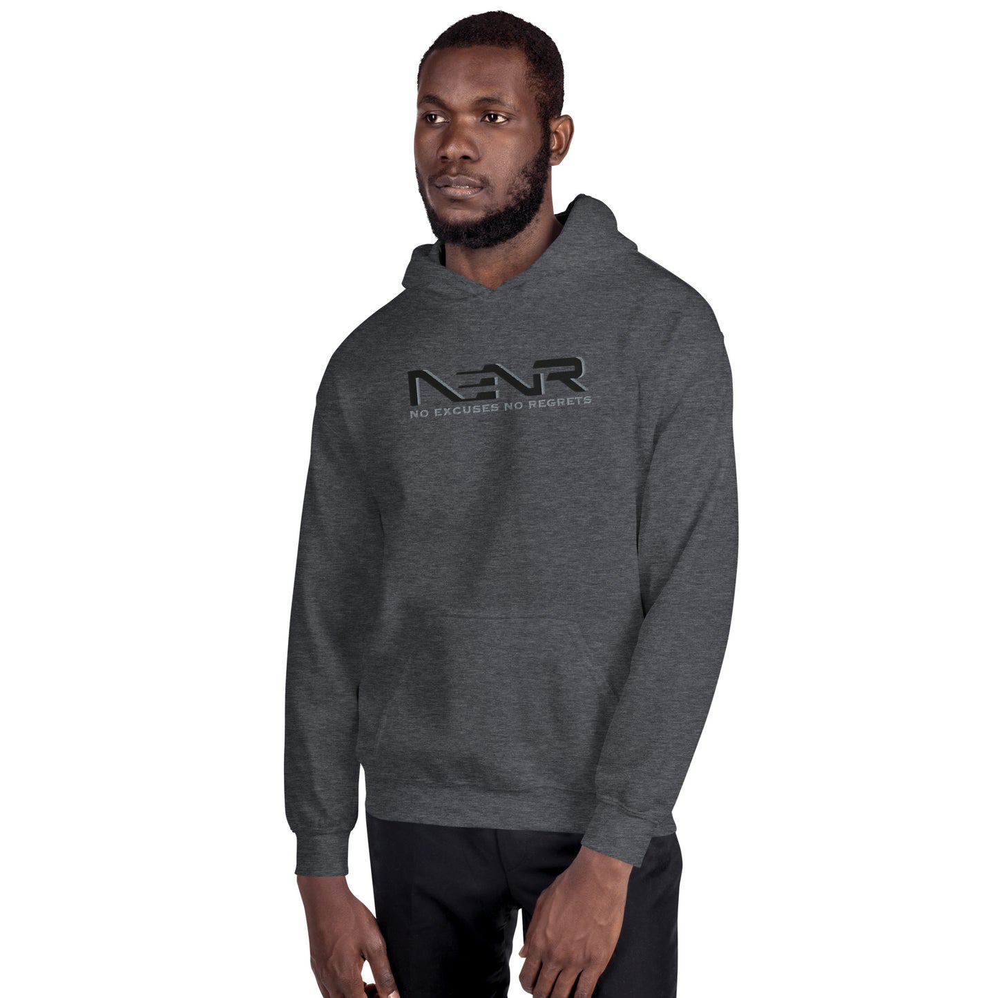 NO EXCUSES NO REGRETS ~ EMBROIDERED HOODIE