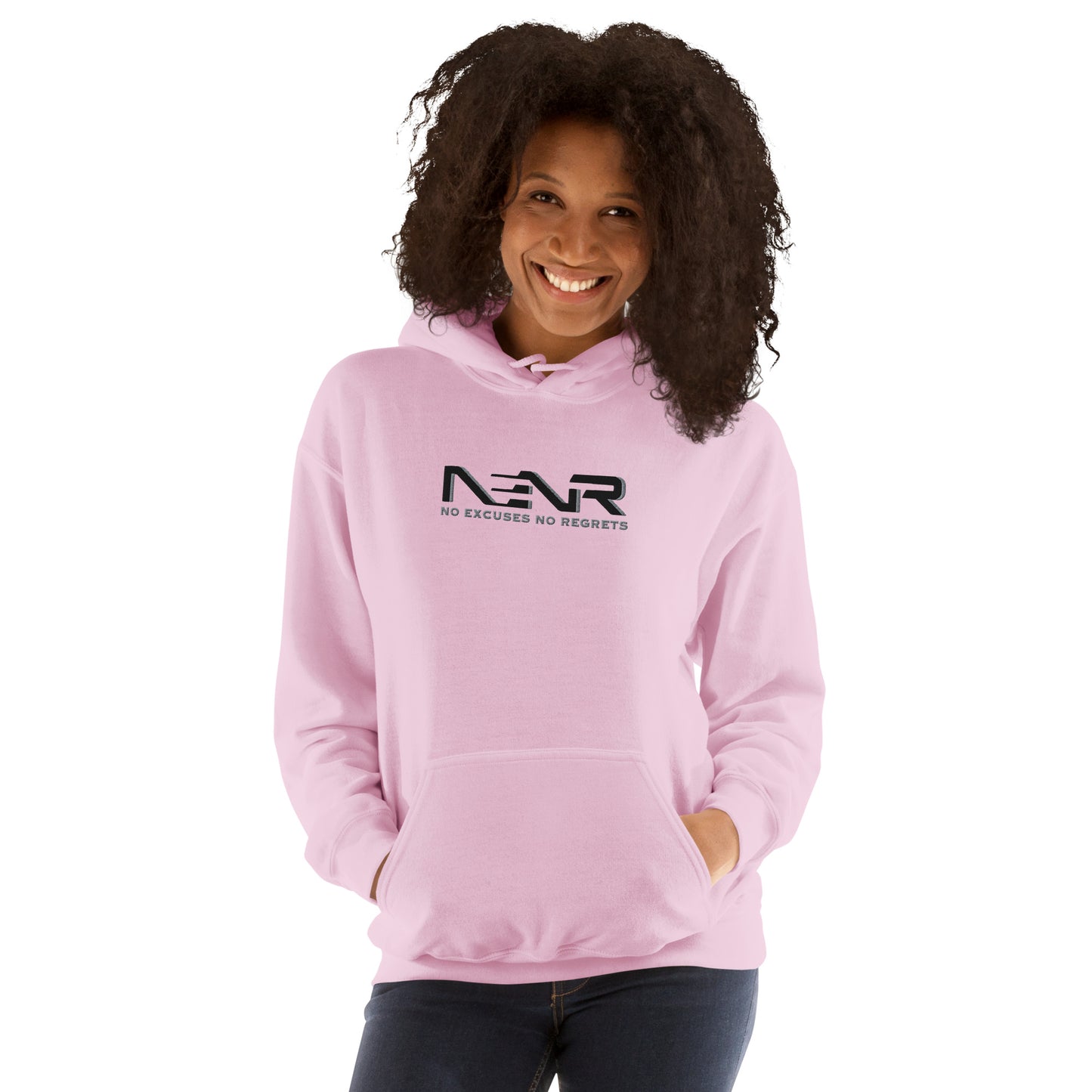NO EXCUSES NO REGRETS ~ EMBROIDERED HOODIE