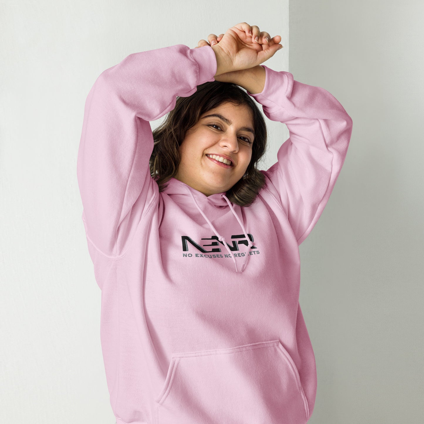 NO EXCUSES NO REGRETS ~ EMBROIDERED HOODIE