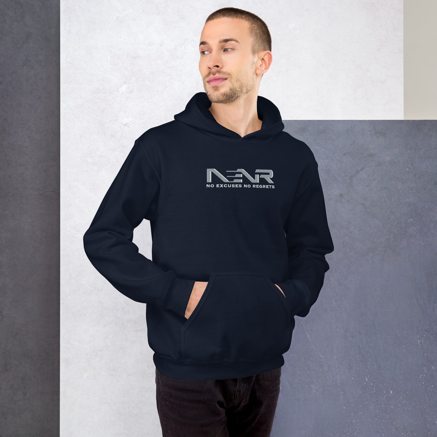 NO EXCUSES NO REGRETS ~ EMBROIDERED HOODIE