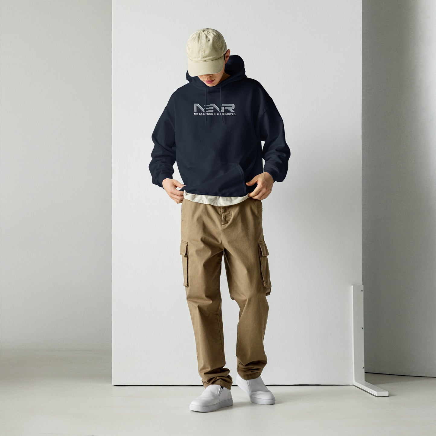 NO EXCUSES NO REGRETS ~ EMBROIDERED HOODIE