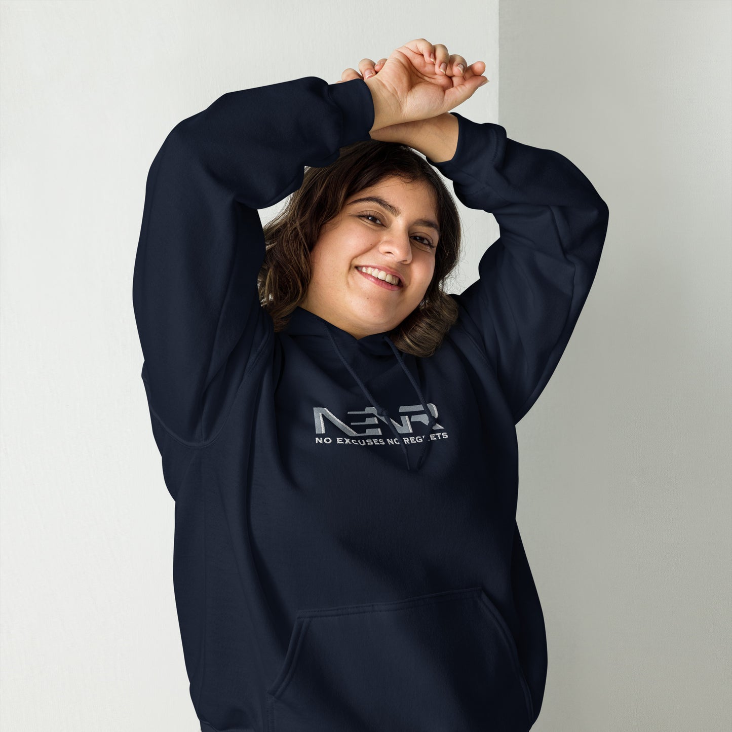 NO EXCUSES NO REGRETS ~ EMBROIDERED HOODIE
