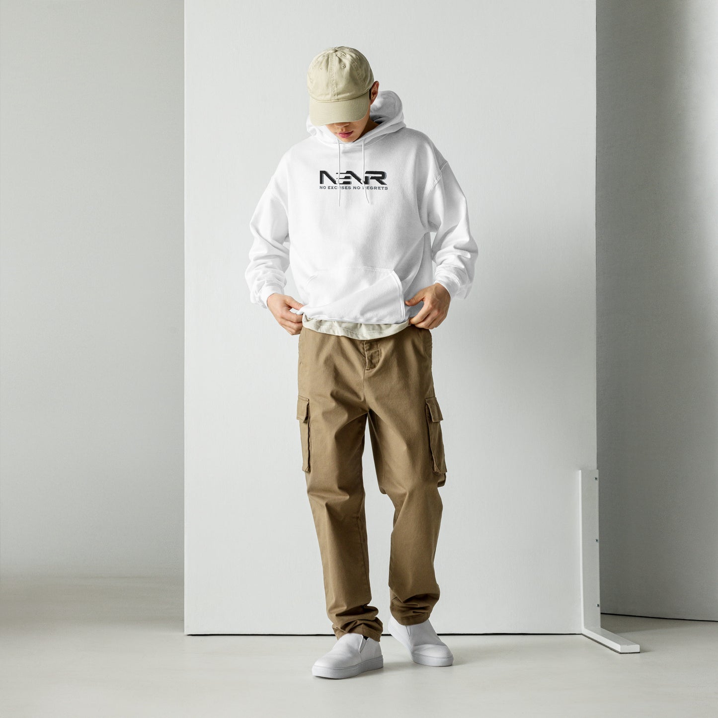 NO EXCUSES NO REGRETS ~ EMBROIDERED HOODIE
