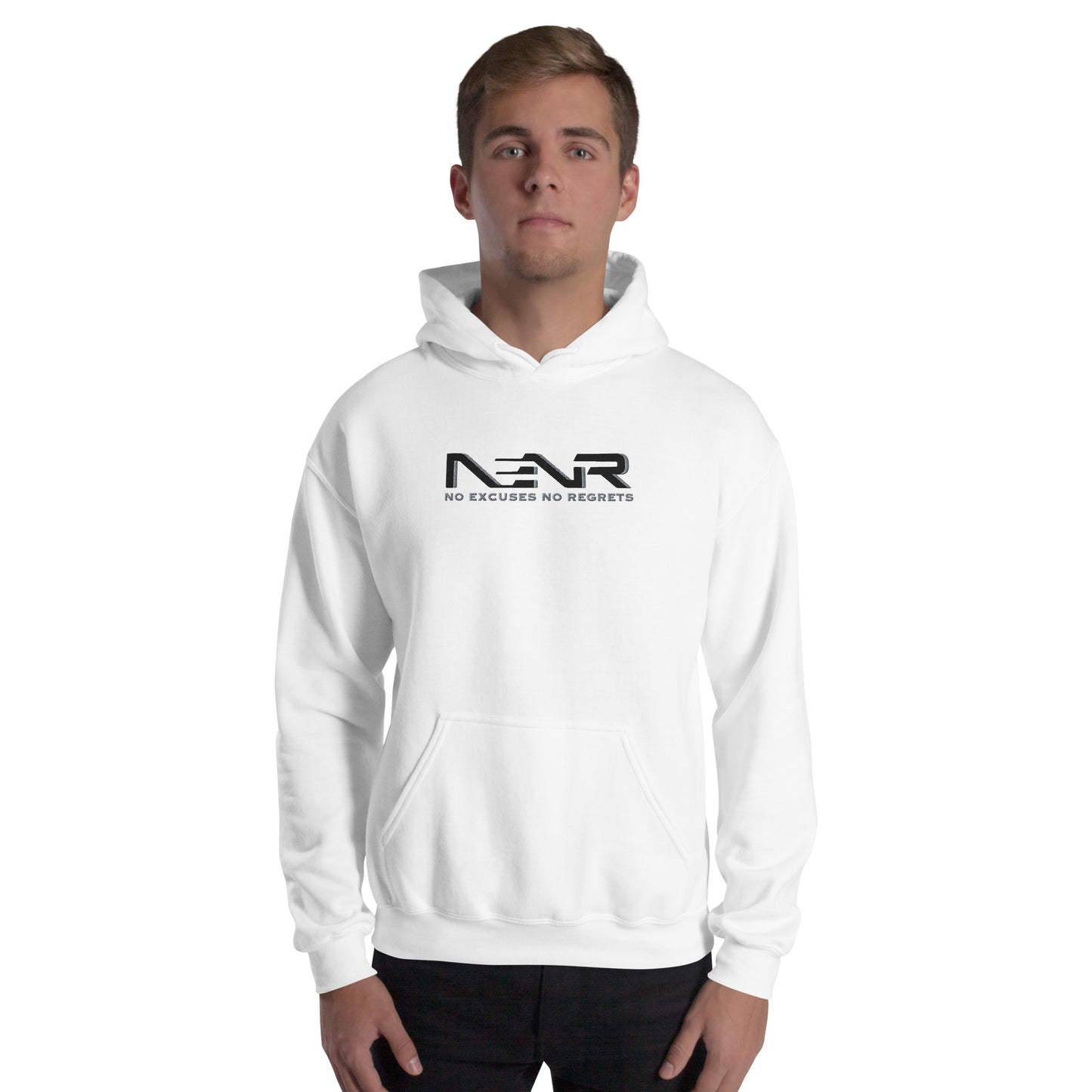 NO EXCUSES NO REGRETS ~ EMBROIDERED HOODIE