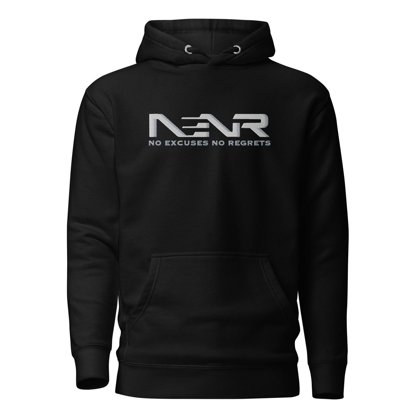 NO EXCUSES NO REGRETS ELITE EMBROIDERED HOODIE