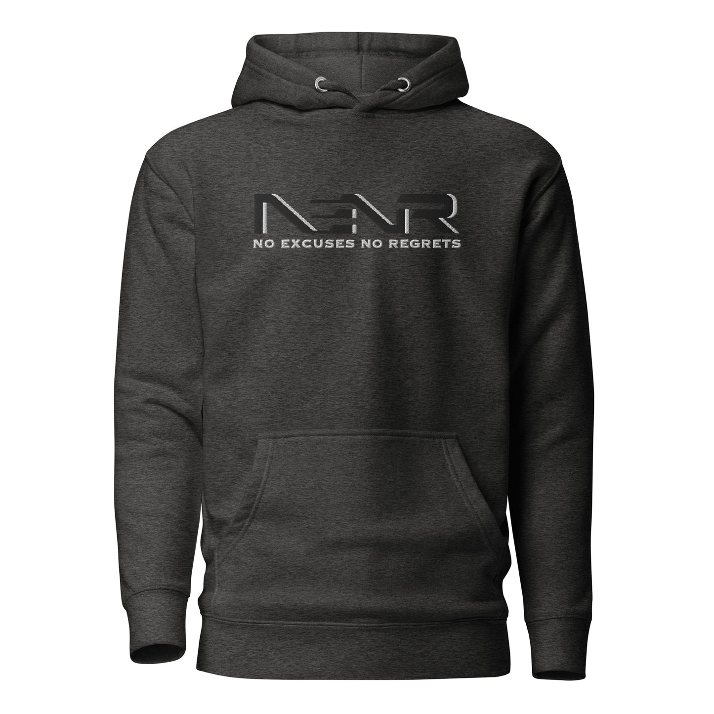NO EXCUSES NO REGRETS ELITE EMBROIDERED HOODIE