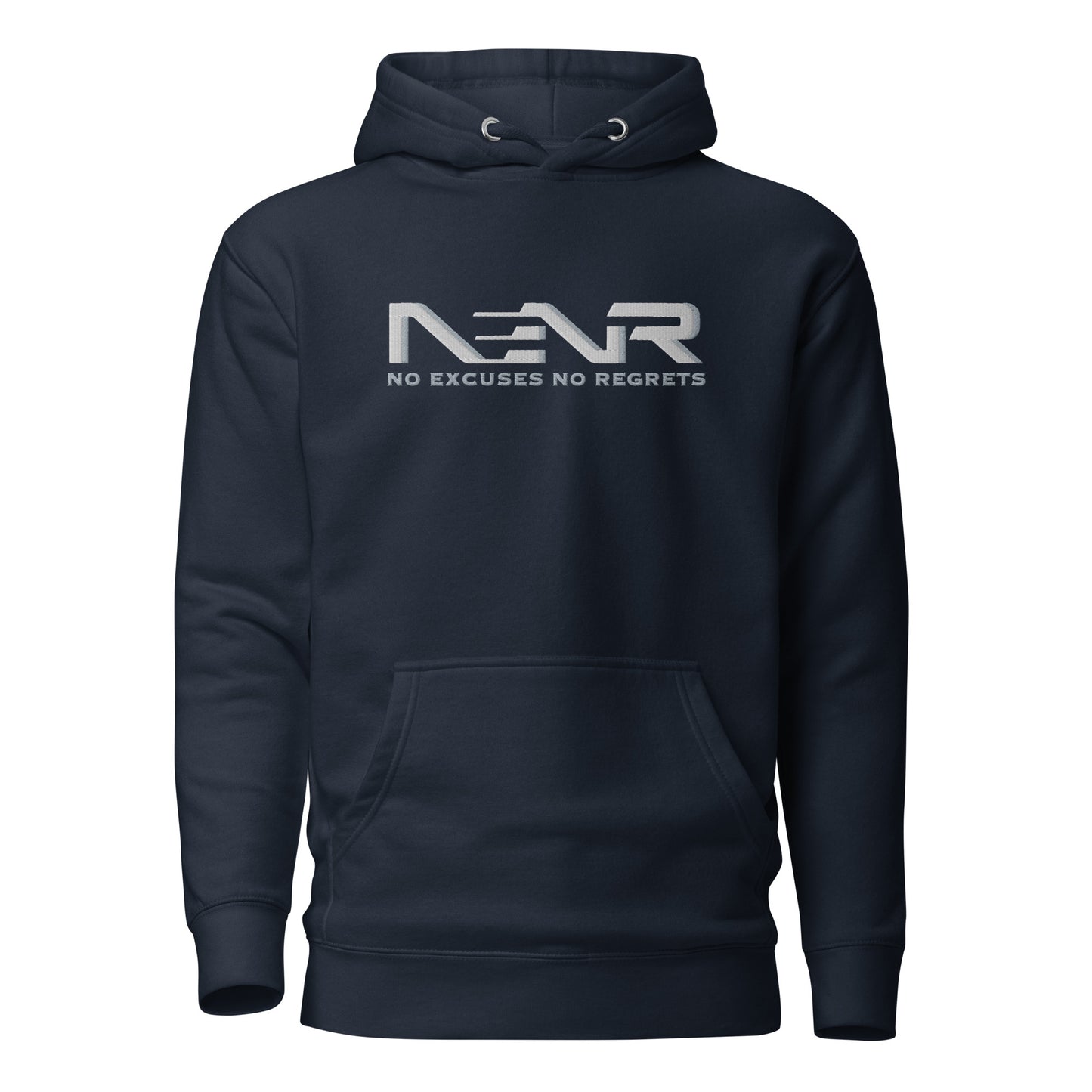 NO EXCUSES NO REGRETS ELITE EMBROIDERED HOODIE