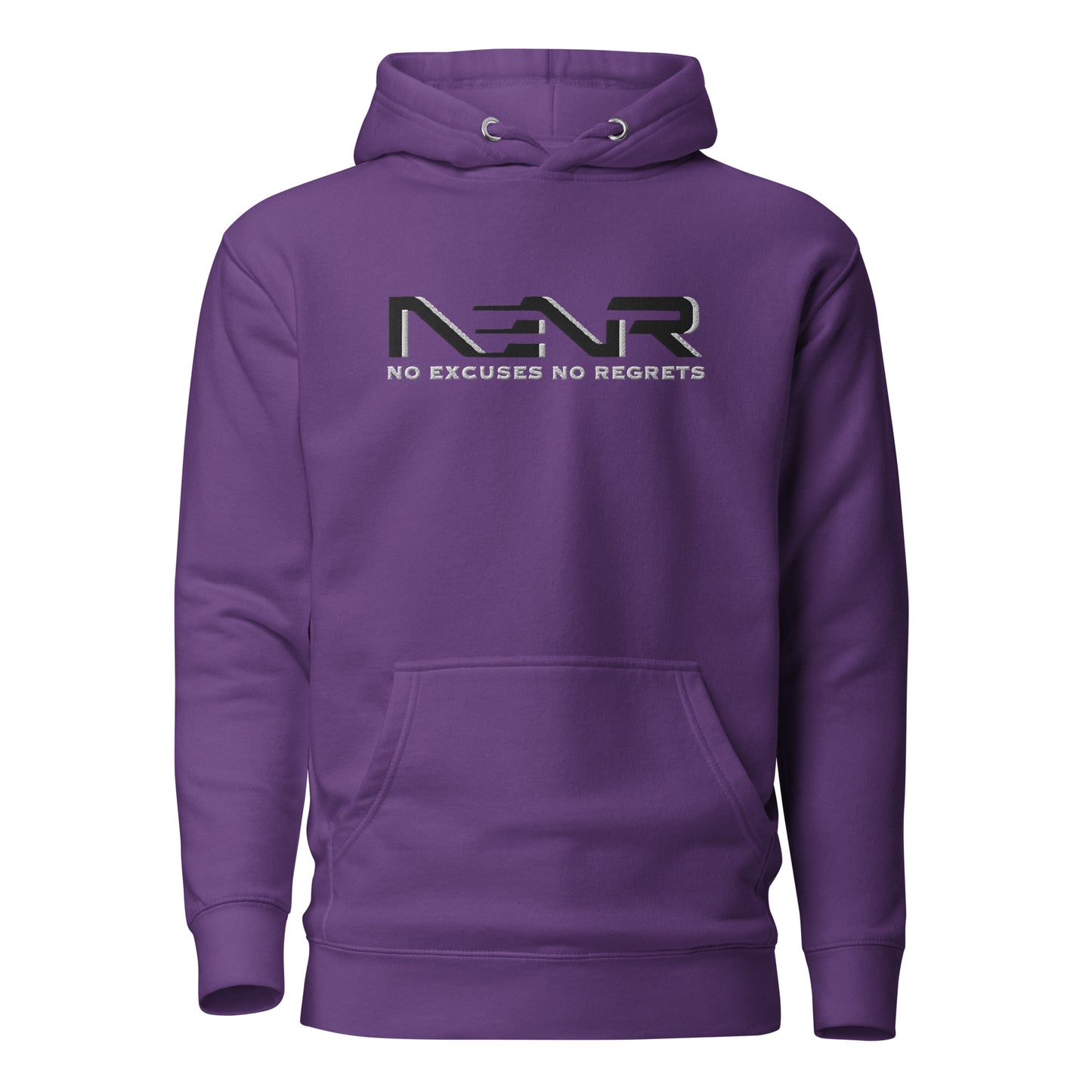 NO EXCUSES NO REGRETS ELITE EMBROIDERED HOODIE