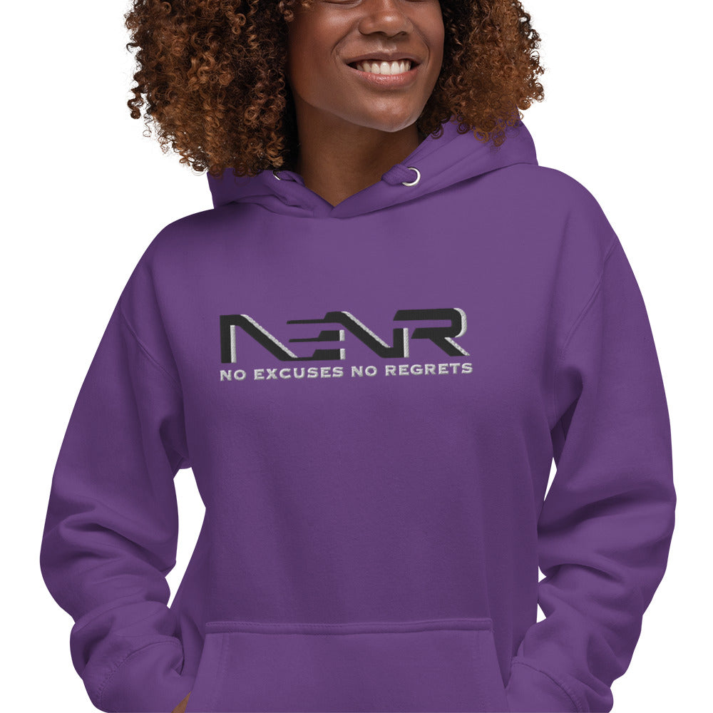 NO EXCUSES NO REGRETS ELITE EMBROIDERED HOODIE
