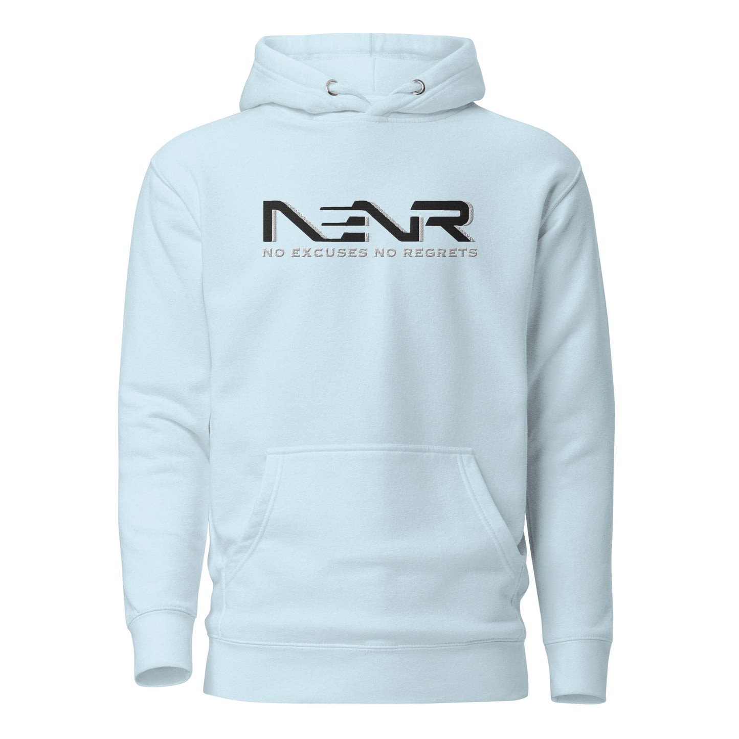 NO EXCUSES NO REGRETS ELITE EMBROIDERED HOODIE