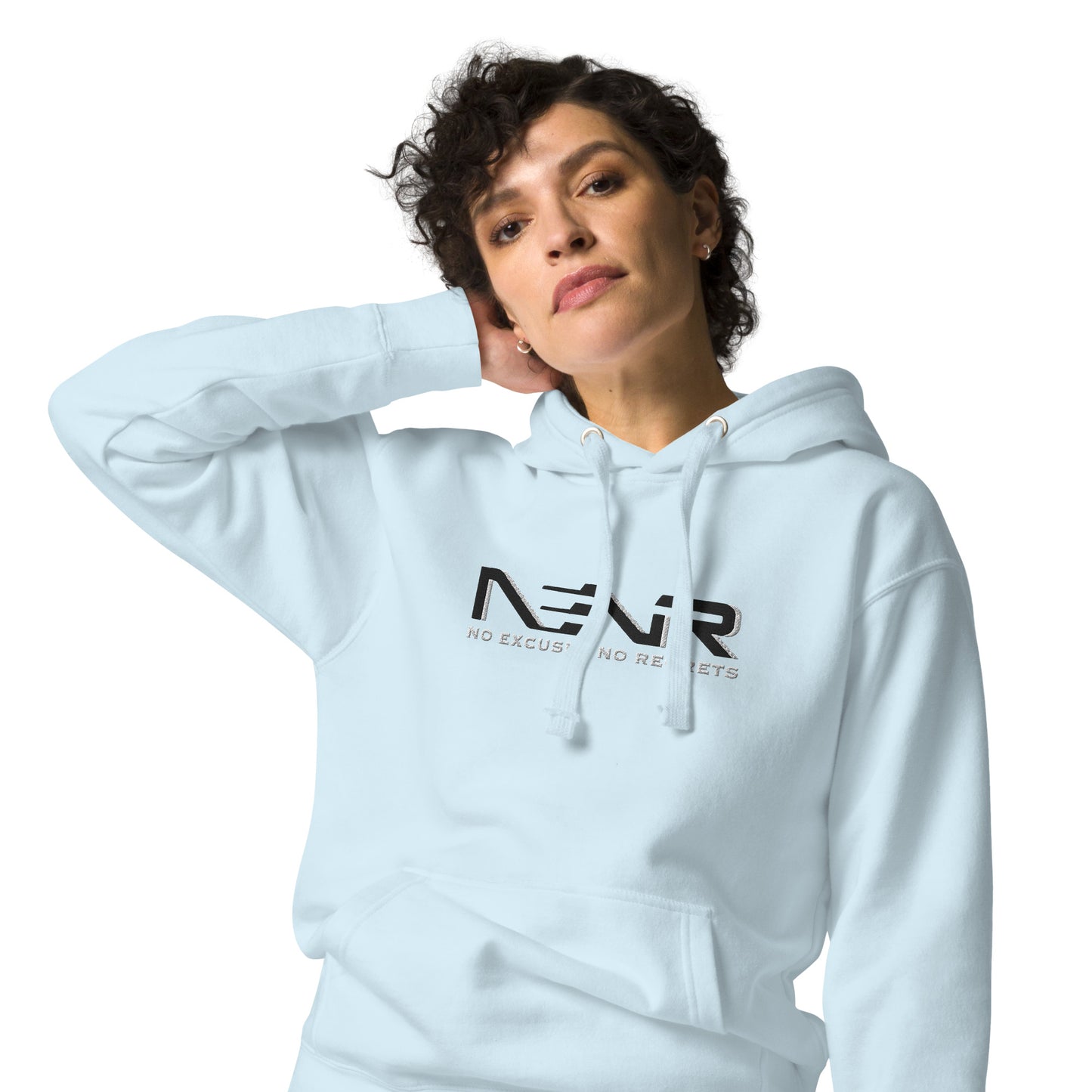 NO EXCUSES NO REGRETS ELITE EMBROIDERED HOODIE