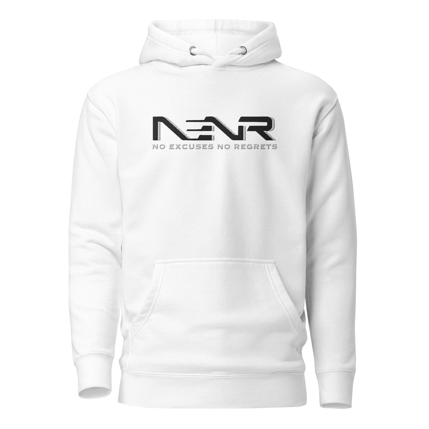 NO EXCUSES NO REGRETS ELITE EMBROIDERED HOODIE