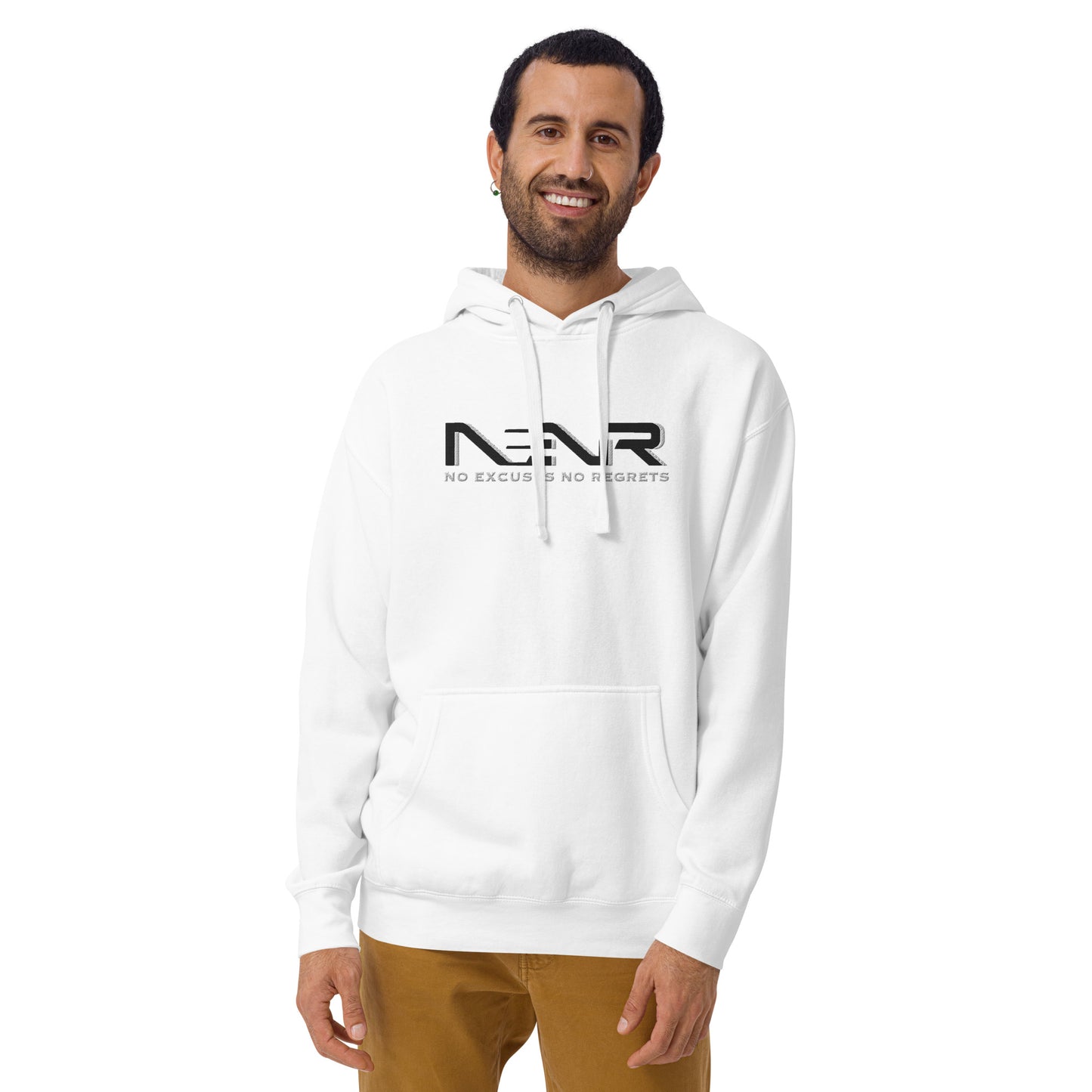 NO EXCUSES NO REGRETS ELITE EMBROIDERED HOODIE