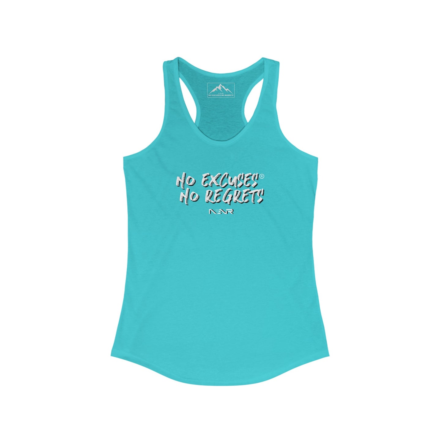 NO EXCUSES NO REGRETS ~ Womens Racerback Tank