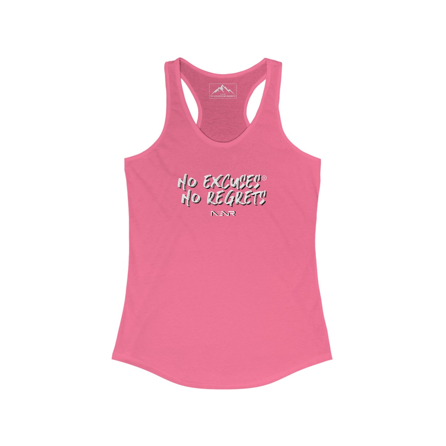 NO EXCUSES NO REGRETS ~ Womens Racerback Tank