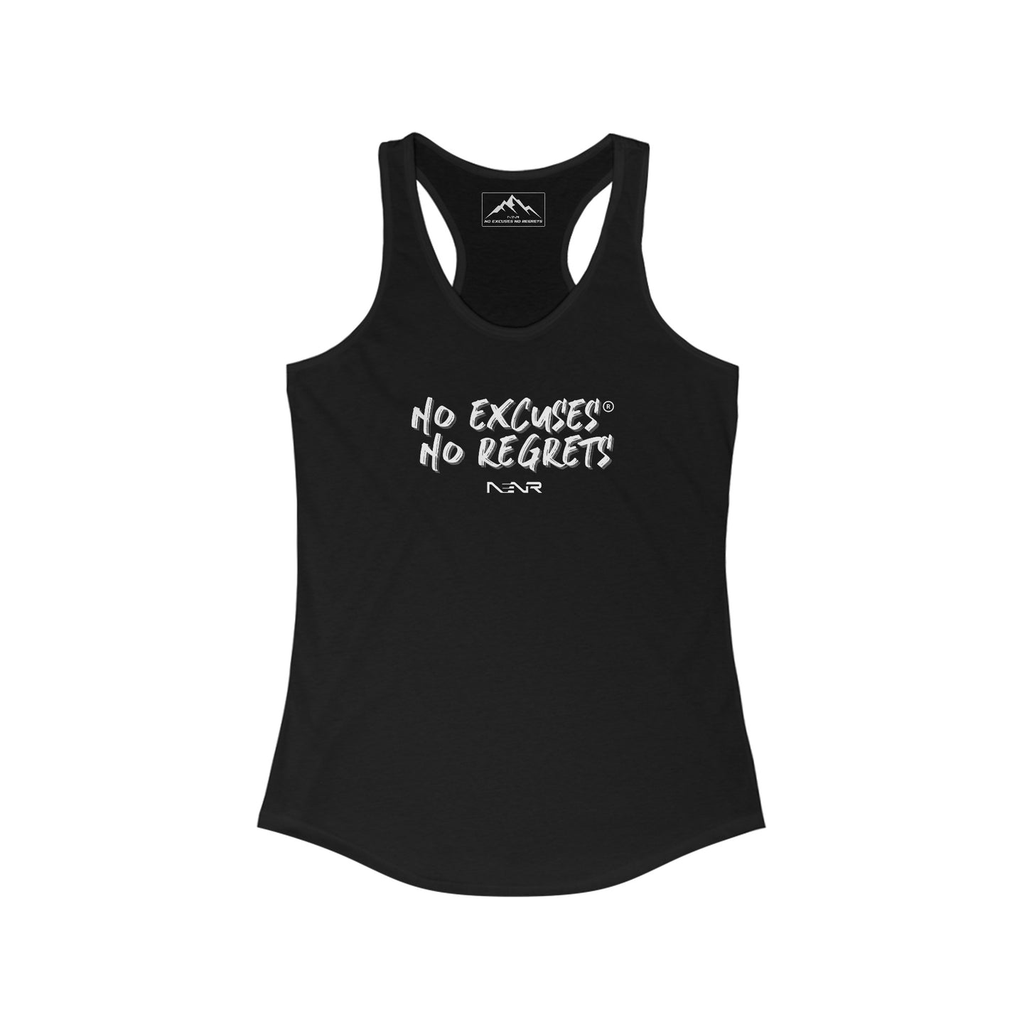 NO EXCUSES NO REGRETS ~ Womens Racerback Tank