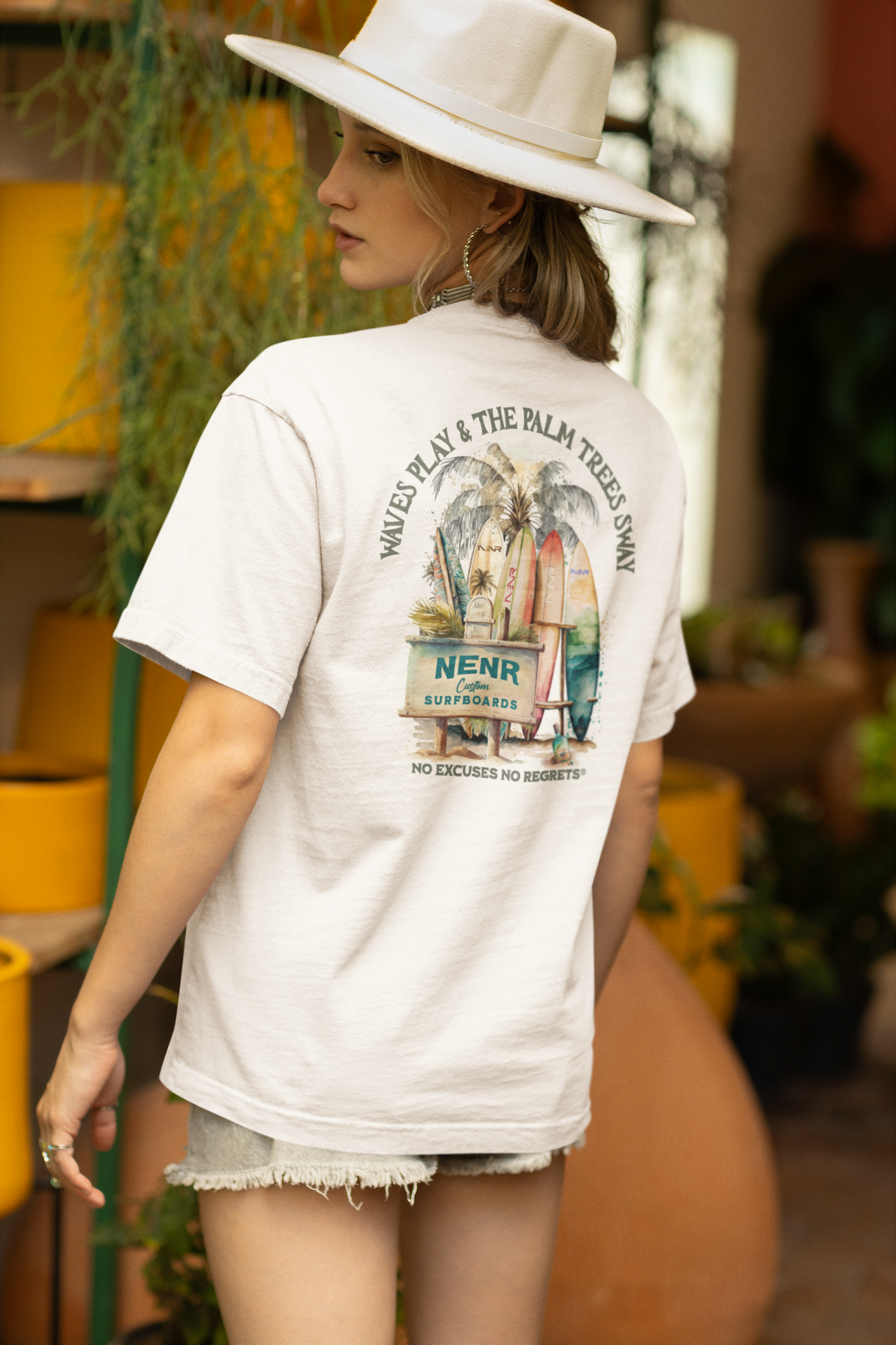 NO EXCUSES NO REGRETS ~ CUSTOM SURFBOARDS ~ Unisex T-Shirt